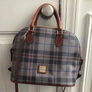 Dooney & Bourke Coated Cotton Plaid Zip Zip Satche